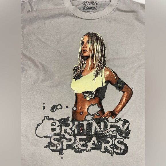Britney Spears Graphic T-shirt Women Medium Gray Short Sleeve Music - Picture 2 of 5